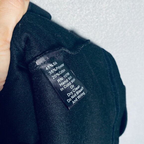 Pretty Angel Dress Womens L Black Floral Embroidered Layered Whimsy Goth Sequins - Picture 9 of 16